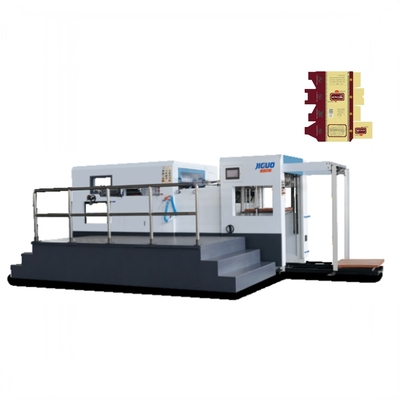 kopen Flatbed Automatische Matrijzensnijmachine voor Golf Kartonnen Matrijzenknipsel online manufacture