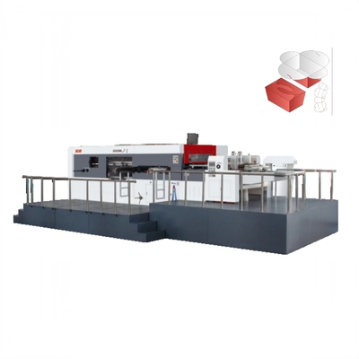 Automatische de Matrijzensnijmachine 1500X1105mm van de kartondoos Loodrand die Vouwend Machine voeden