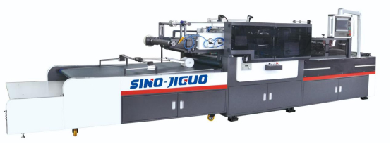 SINO JIGUO TC-1100Q Automatische Vensterplakmachine met Hoeksnij- & Kreukmachine V-snijden Max. Werksnelheid 15000s/u, Plat Max. Werksnelheid 30000s/u