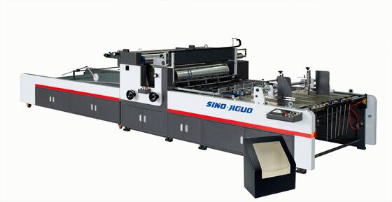 SINO JIGUO TC-1100A Automatische Vensterplakmachine, Max. velformaat (mm): 1100*740, Filmveldikte (mm): 0,03-0,30, Max. werksnelheid: 20000 st/u (Afhankelijk van de productgrootte)