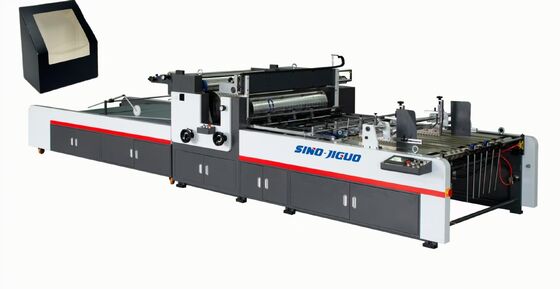 SINO JIGUO TC-1500A Automatische Vensterplakmachine, Golfkarton Dikte: ≤ 5mm, Karton Dikte: 150-1500 g/m², Totale Afmetingen (mm): 6200*2300*1700