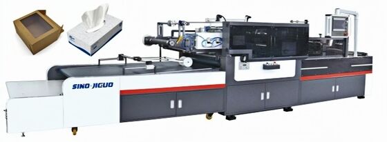 JIGUO High Precision Positioning Window Patching Full Servo Flat Window Patching Machine voor verpakkingen