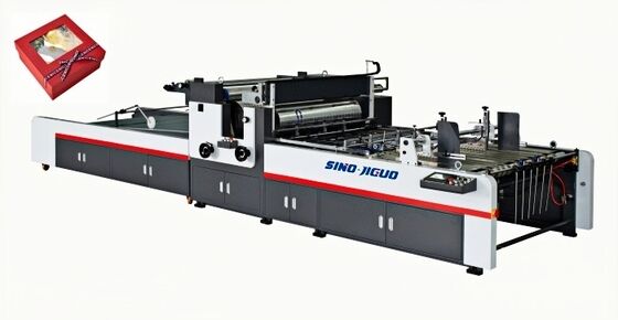 Automatische vensterplakmachine SINO JIGUO TC-1500A voor gegolfd en karton. Grootte: 6200×2300×1700mm
