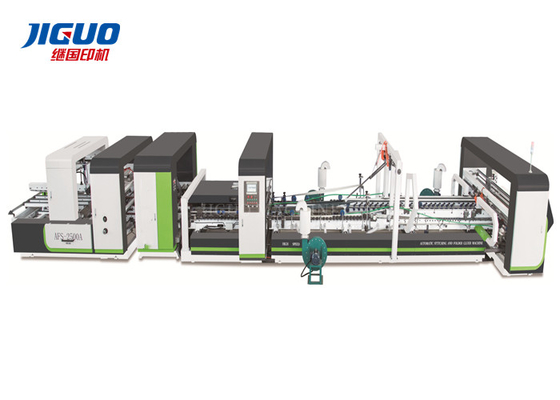 Automatisch Stikkend Golfkartonvakje die Machine tot Omslag Gluer 2500mm maken Document